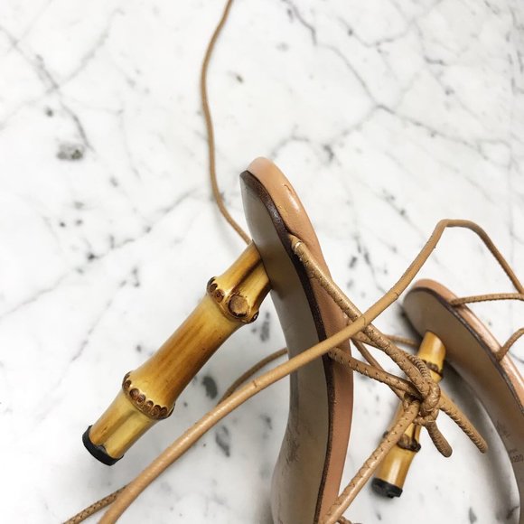 SOLD Gucci By Tom Ford Strappy Bamboo Heel Sandals - Picture 6 of 6